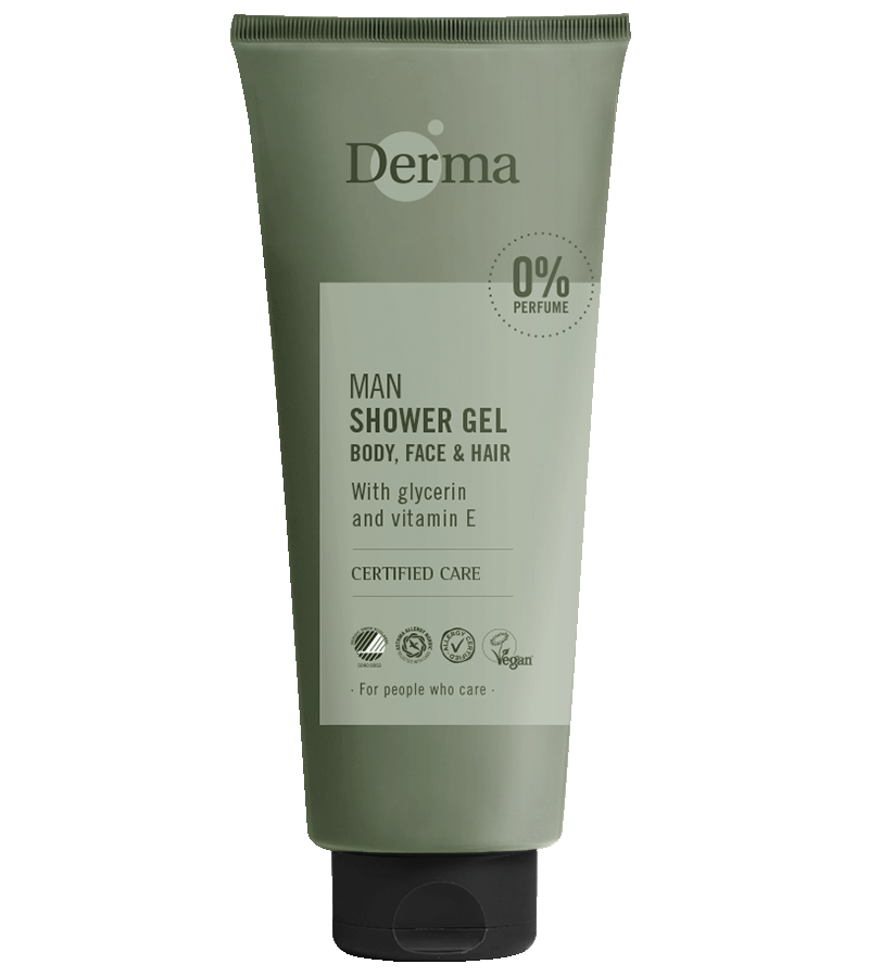 Billede af Derma Man Shower Gel 3i1 - Body, face and hair (350 ml) hos Goodskin